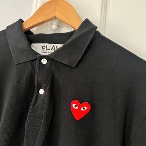 Comme des Garçons Black Polo with Heart Detail